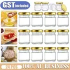 24X 50ML Glass Jars with Lid Small Food Storage Mini Jam Bottles Container Jars