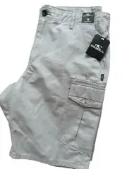 O’Neill Campbell Cargo Men’s Shorts Size 38 NWTS Gray Standard Fit Surf/Skater