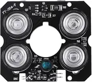 GRARRO 4 Array IR led Spot Light Infrared 4X IR LED Board for CCTV Cameras Night Vision (52mm Diameter)