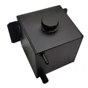 Universal 3.2L Aluminum Radiator Coolant Overflow Expansion Bottle Tank Black