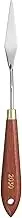 Palette Knife Painting Tool 2.76" x 0.59" Stainless Steel Teardrop Blade 8.86" Length Spatula Painting Pallet Knives with Hole Beech Wood Handle for Oil Acrylic Canvas, Red/Silver