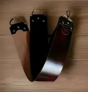 3" Duke City Veg Tan Three Component Straight Razor Strop (Black Cherry)
