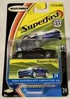 Matchbox Superfast Black 2005 Chevrolet Corvette C6 No 24