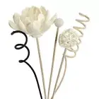 5x Artificial Lotus Flower Spiral Rattan Reed Sticks Fragrance Diffuser Bathroom
