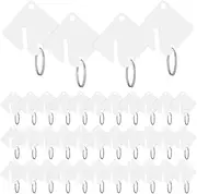 jojofuny Your Key Organization: 60 Pack Blank Acrylic Key Tags DIY Keychain Accessories Bulk Supply