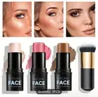 3pcs Contour Stick Highlighter Stick Blush Stick Contour Kit With Contour Brush