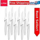 Ergonomic 8-Piece Stainless Steel Steak Knife Set by HENCKELS - Dishwasher Safe