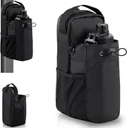 MegaBlues 3X Stronger Magnetic Gym Bag - Water-Resistant Fitness Water Bottle Bag for Men and Women, Phone/Wallet Storage for Travel, Sport, Cycling, Workout (Fits Hydro Flask & Yeti Tumblers), Black