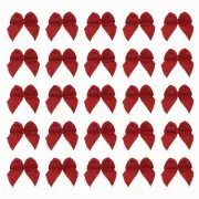 200pcs Mini Ribbon Bows 1 Inch Small Burgundy Ribbon Bows for DIY Craft