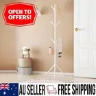 Clothes Stand Cloth Hat Rack Hanger Coat Hook Hat Handbag Storage Metal AU WHITE