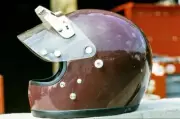 Jackie Oliver's helmet Austrian GP at Osterreichring August 16 19- 1970 Photo
