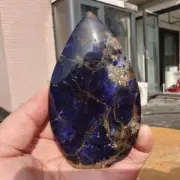 224g RARE Natural Sodalite Tower Point obelisk blue Quartz Crystal Healing