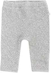 HonestBaby Matelasse Harem Pants Cozy Roomy Fit Pull on Bottoms 100% Organic Cotton for Infant Baby Boys, Girls, Unisex