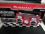 Retro Street Boombox 80's Studebaker SB2145B Bluetooth With CD Player New