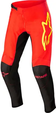 Alpinestars Fluid Tripple Motocross Pants, black-red-yellow, Size 28 for Men Black Red Yellow