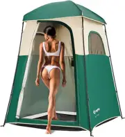 KingCamp Camping Shower Tent Oversize Space Privacy Portable Green