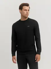 GUESS Black Tech Strecth Jumper Size: 2XL, Polyamide