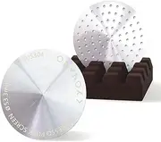 [KYONANO] 53.3mm Puck Screen with Stand - Espresso Accessories - Reusable Metal Coffee Filters with Silicone Holder - Compatible with Most 54mm Portafilters/Filter Baskets