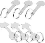 [SAFIGLE] 6 Pcs Shopping Trolley Token Keychain Durable Tokens for Ring Pendant for Shopping Carts for Supermarkets and Grocery Stores