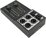 Passive Volume Controller, Metal Lossless 1 in 2 Out, Accurate Stereo Volume Controller for Studio and Home Sound System, Equipped with 4 Anti Skid Pads, Easy Volume Adjustments