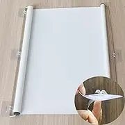 Suction Cup Roller Blinds No Drilling,Sunscreen Insulation Shading Curtain,Blackout Curtains,Portable Balcony Curtains,Temporary Privacy Roller Shades,UV Protection,White (W90×H150cm/35×59in)