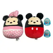 Squishmallows Disney Mickey & Minnie Mouse 7.5” New without tags (included) READ