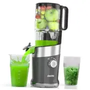 Cold Press Juicer, Juicer Machines with 4.9" Wide Mouth, Masticating Grey
