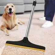 B-Land Carpet Rake for Pet Hair Removal W/Extra Head Broom NWOB Black