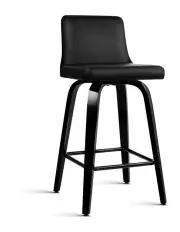 [Artiss] Set Of 2 Walnut Wooden Bar Stool