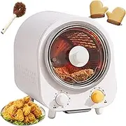 Countertop Rotisserie Oven, 600W Electric Smokeless Rotating Grill Oven with 80-230℃ Temperature Control & 0-60 Min Timer, for Kebabs, Skewers and Roasts