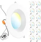 12 Pack 5/6 Inch LED Can Lights Retrofit Recessed Lighting Selectable 2700K/3000