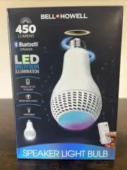 Bell+Howell Dimmerable LED Speaker Light Bulb - DZ325159 - NEW Sealed