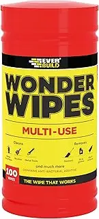 SIKA Everbuild Wonder Wipes Trade Tub of 100, Cleaning Wipe, Rectangular, Unscented, Electronics