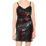 Parker Women's Emmaline Asymmetric Sequin Coctail / Evening Dress 10 NWT