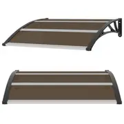 DoorDream Window Awning Canopy Outdoor Door Cover House Shade 1.2x1m Brown