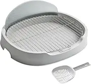 Generic Dog Toilet Pet Pee Toilet Indoor Potty Tray,Dog Potty Pan,Anti Splashing,Portable,Litter Tray Potty Trainer Corner for Puppy, Grey, 15mm