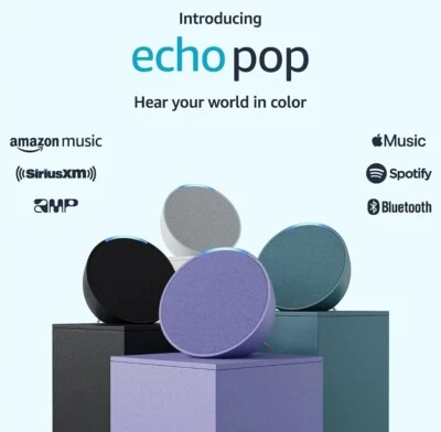 Amazon Echo Pop | Compact Smart Speaker with Alexa | Full Sound | Teal | $40