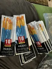 Premium Acrylic Paint Brushes Set Round Pointed Tip Hair Artist 15 Pack 150 Pcs
