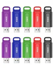 USB Flash Drives 32GB, 10 Pack 32GB Retractable Thumb Drives, USB 2.0 Stick f...
