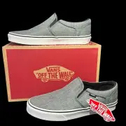 Men’s VANS “Off The Wall” ASHER Athletic Sneakers Blk/White Size 9 M New In Box
