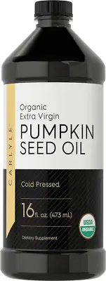 Carlyle Pumpkin Seed Oil 16Oz Organic Cold Pressed | Extra Virgin | Vegetarian,