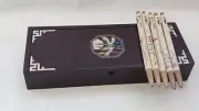Monami Ballpoint Pens and Mother-of-Pearl Pencil Case Set