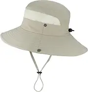 [UTOWO] Sun Hat for Men/Women, Wide Brim UV Protection Fishing hat, Mens Waterproof Safari Boonie Bucket Hat for Hiking Garden Beach