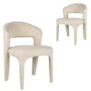 Set of 2 - Voss Dining Chair - Pale Beige