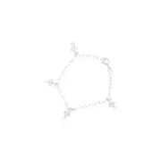 15cm Children's Cross Charm Bracelet with Cubic Zirconia in Sterling Silver
