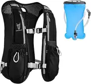 UTOBEST Running Vest, 5L Hydration Vest Lightweight, Breathable and Sweatproof Running Backpack, Adjustable Running Hydration Vest for Trail Running Marathon Race Jogging Cycling