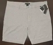 Travis Mathew Golf Performance Shorts Men's Size 42 Gray Striped
