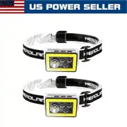 New LED Headlamp USB Rechargeable Headlight Torch Work Light Bar Head Band Lamp