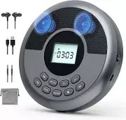 Portable CD Player with Bluetooth,Rechargeable CD Player for Car with Speakers,W
