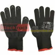 12 or 1 x Pairs Blackrock Black Polka Dot Warehouse Work Gloves PVC Dot Grip